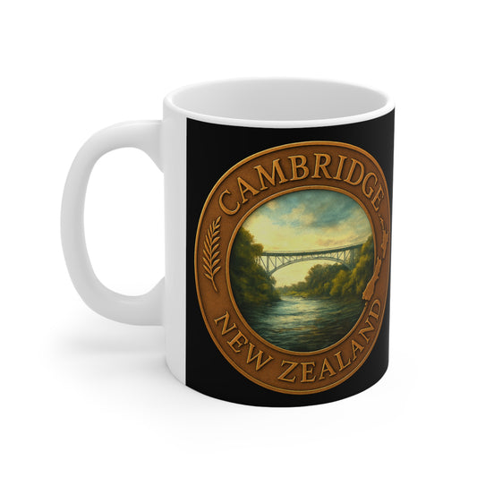 Cambridge New Zealand Bridge & Dam Emblem Coffee Mug