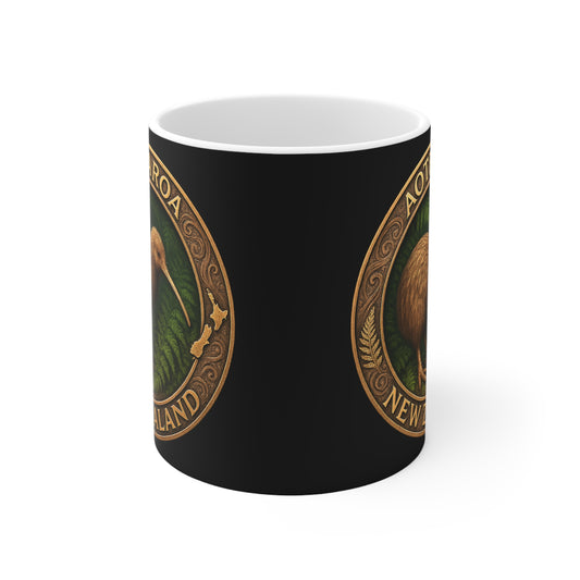 Aotearoa New Zealand Kiwi Coffee Mug — NZ Souvenir