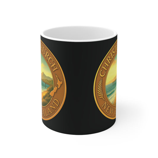 Christchurch Pier New Zealand Coffee Mug- NZ souvenirs