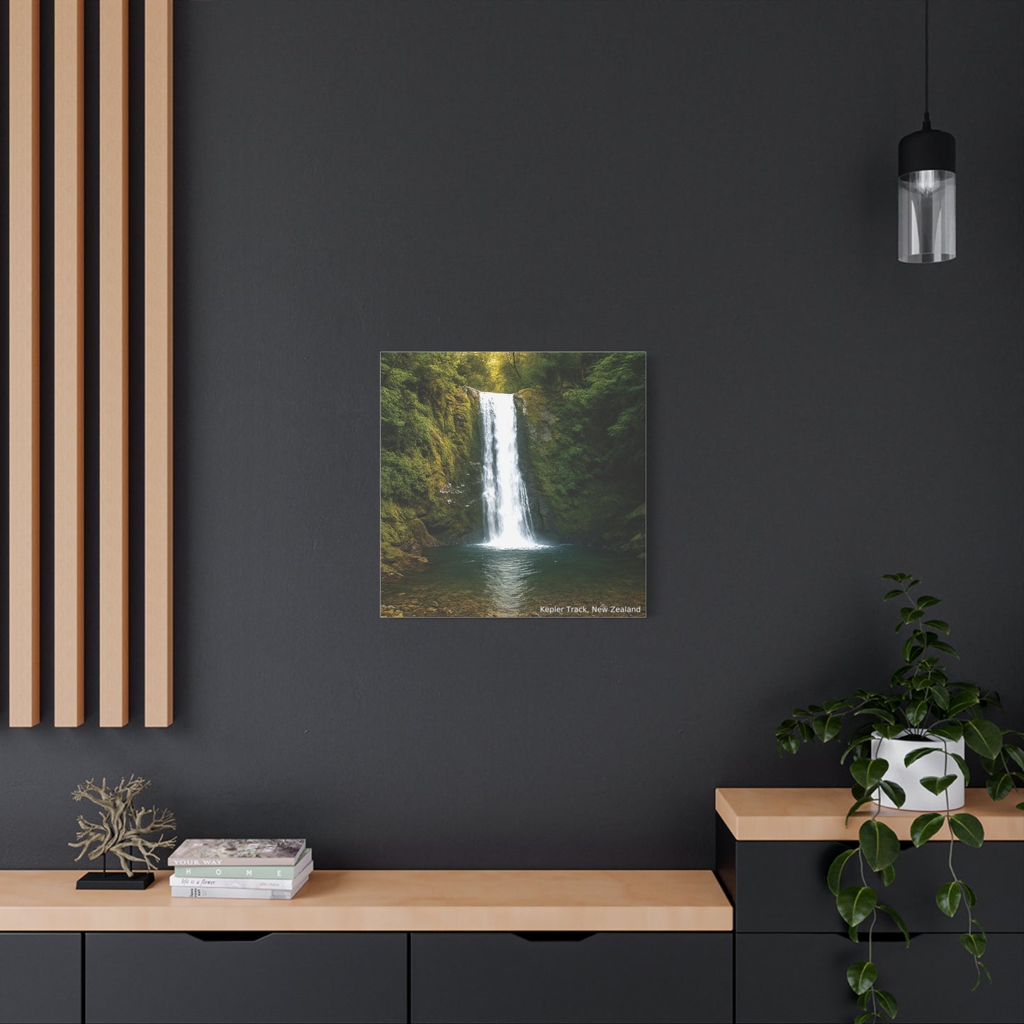 Kepler Track Canvas Print – Waterfall, Fiordland NZ