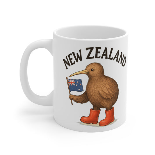 Aotearoa New Zealand Kiwi Coffee Mug — NZ Souvenir V2