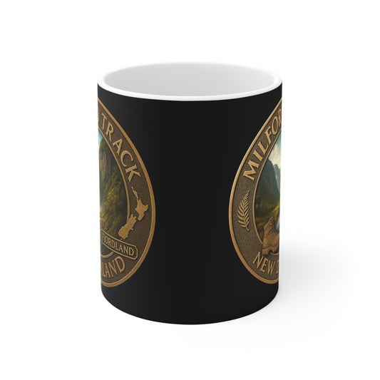 Milford Track Coffee Mug V3 – Great Walks of New Zealand Souvenir Cup, Hiking & Travel Gift