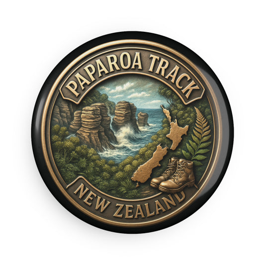 Paparoa Track New Zealand Fridge Magnet with scenic design and text