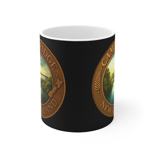 Cambridge New Zealand Bridge & Dam Emblem Coffee Mug